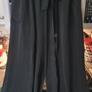 Chic Black Wide Leg Pants In 4X